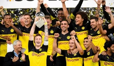 La celebración del Borussia Dortmund.