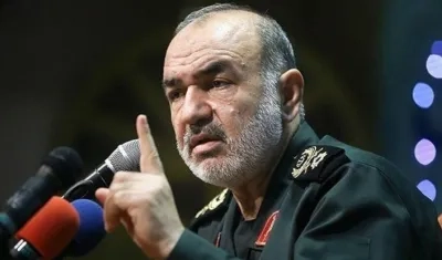 Comandante en jefe de la Guardia Revolucionaria iraní, Hosein Salamí.