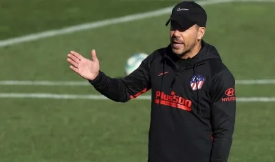 Diego Simeone, entrenador del Atlético de Madrid.
