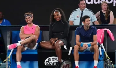 Rafael Nadal, Serena Williams y Novak Djokovic.