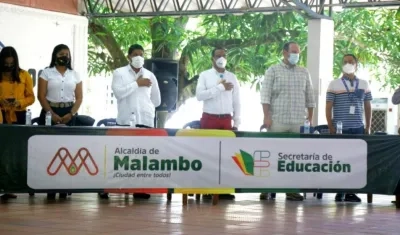 Momento en que se hizo el lanzamiento del proyecto de wifi para todo el municipio de Malambo. 