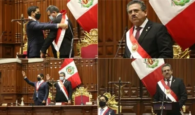 Manuel Merino se posesionó como presidente de Perú.