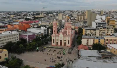 Plaza de San Nicolás, lugar del lanzamiento del plan de seguridad para Barranquilla del fin de año.
