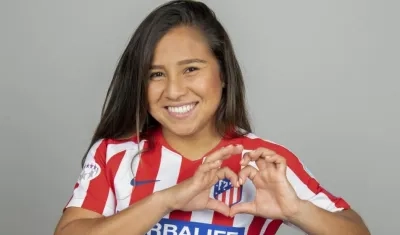 Leicy Santos, jugadora colombiana del Atlético de Madrid.