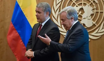 El secretario general de la ONU, António Guterres recibirá este lunes al Presidente Duque.