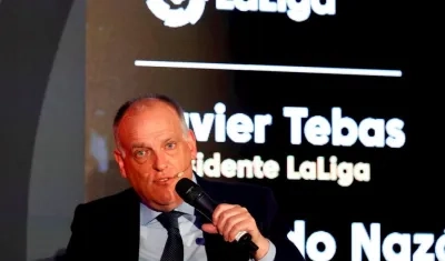 El presidente de la La Liga Española, Javier Tebas.