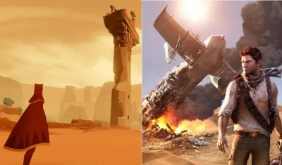 Los videojuegos 'Journey' y 'Uncharted'.