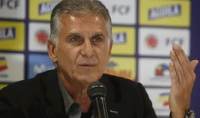 El director técnico de la selección Colombia, Carlos Queiroz. 