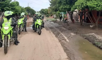 Patrullajes de la Policía en Sabanalarga.