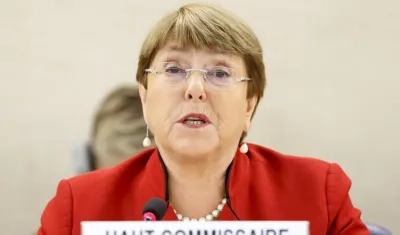 La alta comisaria de la ONU, Michelle Bachelet.