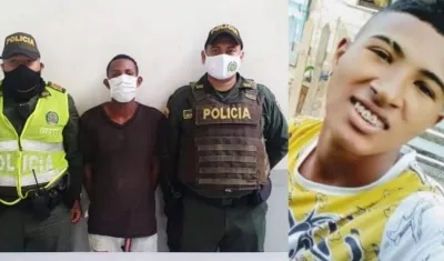 Erick Enrique Matute Luna, capturado; y Carlos Pereira Yepes, la víctima.