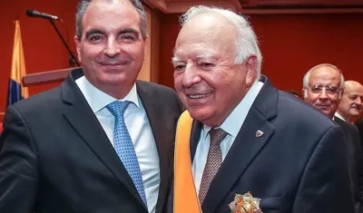 El exministro Aurelio Iragorri Valencia y su padre, el exsenador Jorge Aurelio Iragorri.