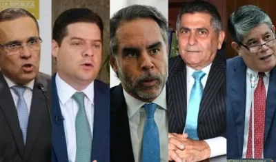 Efraín Cepeda, Mauricio Gómez, Armando Benedetti, Miguel Amín y Antonio Zabaraín.