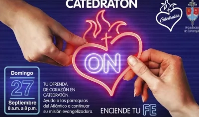 Arquidiócesis invita a conectarse con la Catedratón 'ON'.