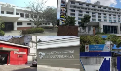Imágenes de los cuatro hospitales y el Cari mental.