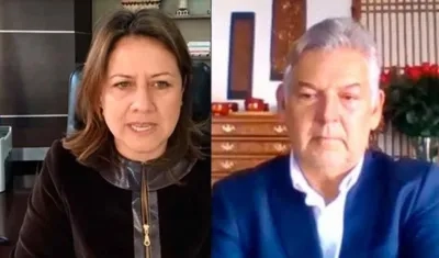 Ministra de Comercio, Maria Ximena Lombana, y presidente de Fenalco, Jaime Cabal.