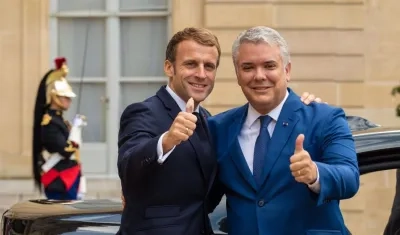 Emmanuel Macron e Iván Duque.