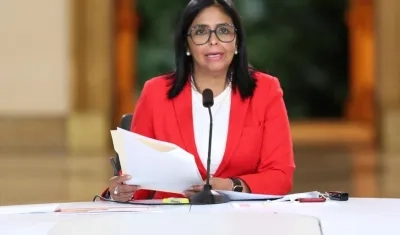 Delcy Rodríguez, vicepresidenta ejecutiva de Venezuela.