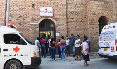 La persona lesionada fue trasladada al Hospital General de Barranquilla.