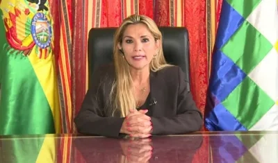 Jeanine Añez, expresidenta interina de Bolivia.