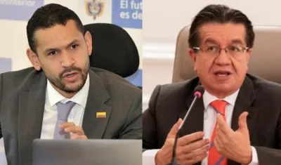 Ministro del Interior, Daniel Palacios, y el ministro de Salud, Fernando Ruiz.