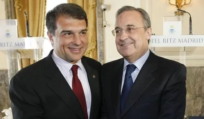 Joan Laporta y Florentino Pérez, presidentes del Barcelona y Real Madrid. 