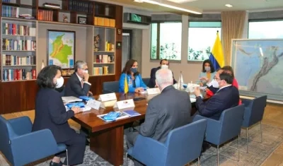 Reunión del Fiscal General Francisco Barbosa con la delegación de la CIDH.
