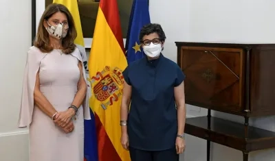 La Canciller Ramírez y la ministra española Arancha González.