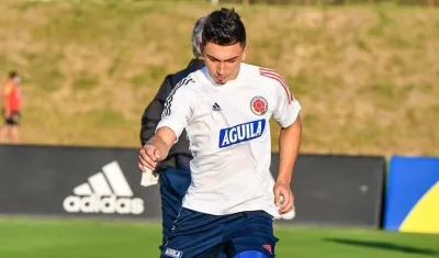 Fabián Ángel durante un entrenamiento con la Selección Colombia. 