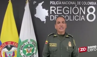 Mayor General Julio González, Comandante de la Regional número 8 de la Policía. 