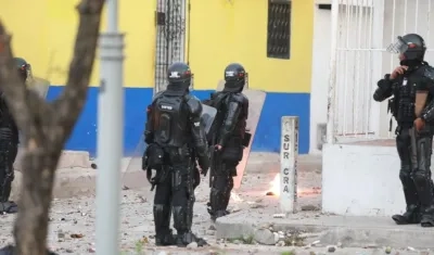 El Esmad ha tenido que intervenir antes los hechos vandálicos en Barranquilla. 