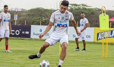 Fabián Ángel, jugador de Junior. 