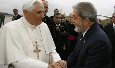 Benedicto XVI y Lula da Silva.