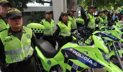 Motocicletas colocadas a disposición de la Policía Metropolitana. 