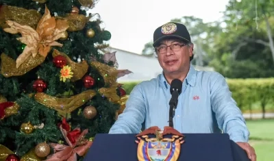 El presidente Petro en su mensaje de Navidad a los colombianos.