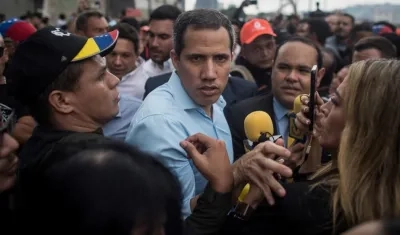 El opositor venezolano Juan Guaidó .