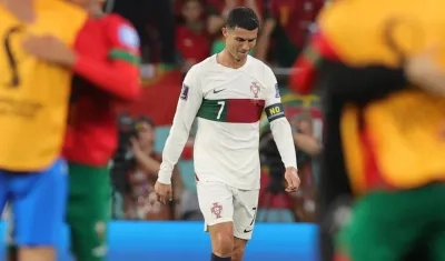 Cristiano Ronaldo volvió a ser suplente contra Marruecos.