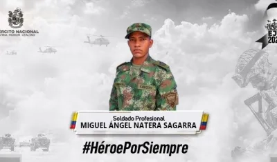 Miguel Ángel Natera, Soldado fallecido.