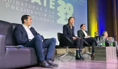 Ingrid Betancourt en el foro de la Universidad Sergio Arboleda.