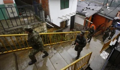 El Ejército en las comunas de Medellín.