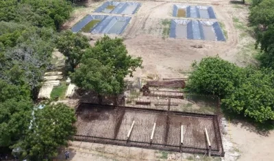 Construcción de la planta de tratamiento de aguas residuales en Juan de Acosta..