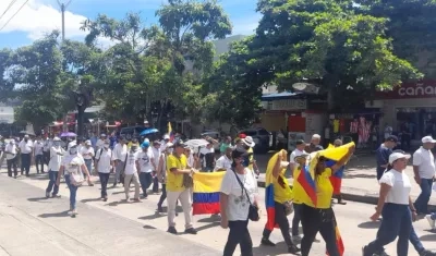 La protesta en Barranquilla