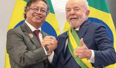 Gustavo Petro y Luiz Inácio Lula da Silva.