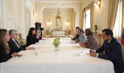 El presidente Gustavo Petro reunido con la CIDH.