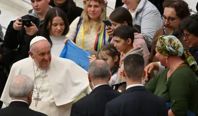 El papa Francisco durante la audiencia general de este miércoles.