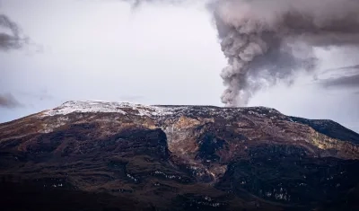Imagen reciente del volcán Nevado del Ruiz.