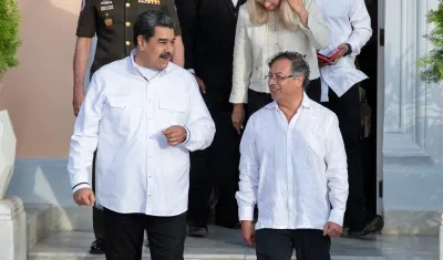 Nicolás Maduro y Gustavo Petro en un encuentro en Venezuela el pasado 7 de enero. 