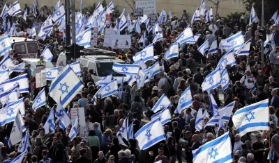 Protesta en Israel. 