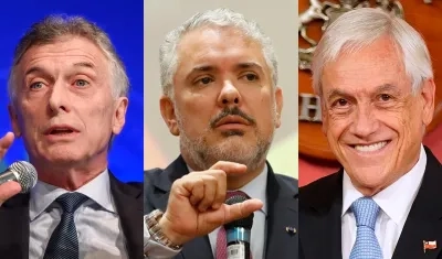 Mauricio Macri, Iván Duque y Sebastián Piñera