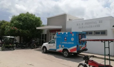 Hospital de Sabanagrande, a donde fue llevado el bebé. 
